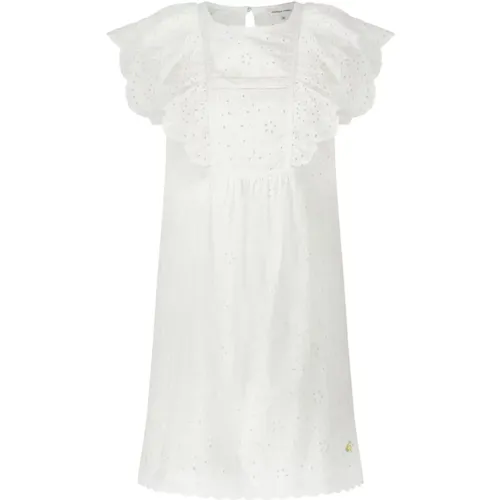 Weißes Kleid mit Rüschenärmeln , Damen, Größe: M - Fabienne Chapot - Modalova