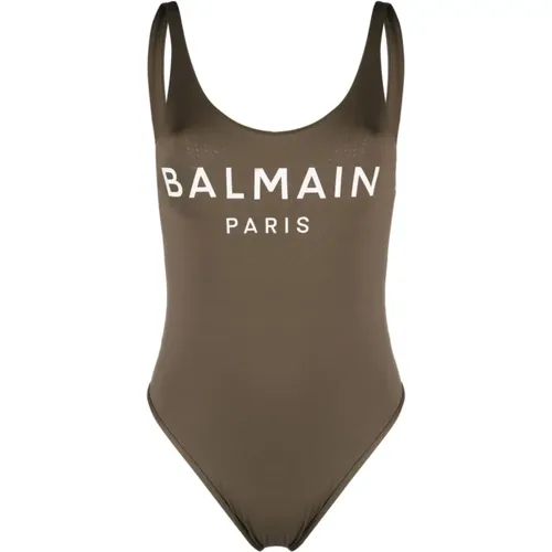 One-piece Swimsuit , female, Sizes: S - Balmain - Modalova