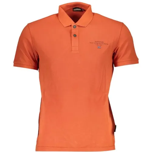 Polo Shirt Stilvoller Druck Stickerei , Herren, Größe: XL - Napapijri - Modalova