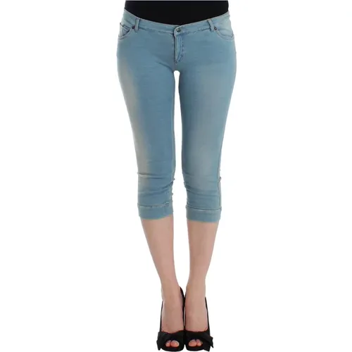 Hellblaue Capri Jeans , Damen, Größe: S - Ermanno Scervino - Modalova