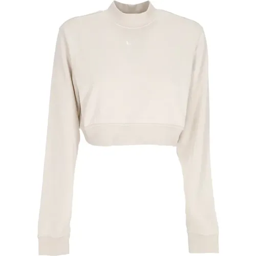 Cropped Turtleneck Sweatshirt French Terry , female, Sizes: XS, M, S - Nike - Modalova