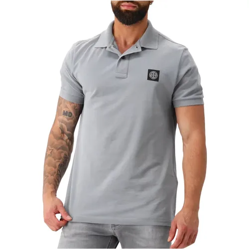 Grau Grünes Polo Shirt Regular Fit - Stone Island - Modalova