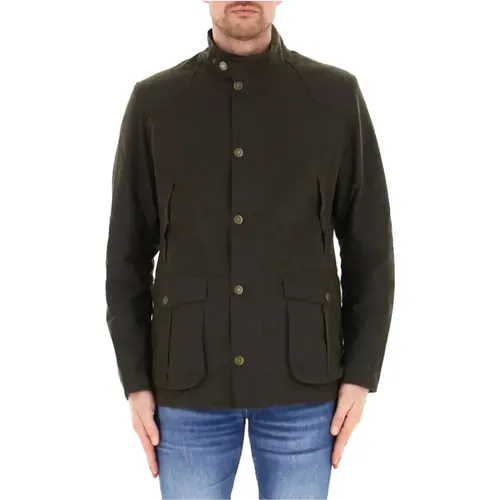 Waxed Cotton Jacket with Four Pockets , male, Sizes: M - Barbour - Modalova