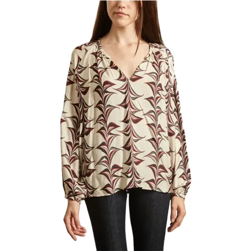 Chicana printed blouse , female, Sizes: XS, S - Diega - Modalova