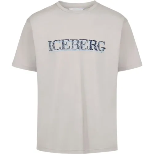 Hellgraue T-Shirts , Herren, Größe: S - Iceberg - Modalova