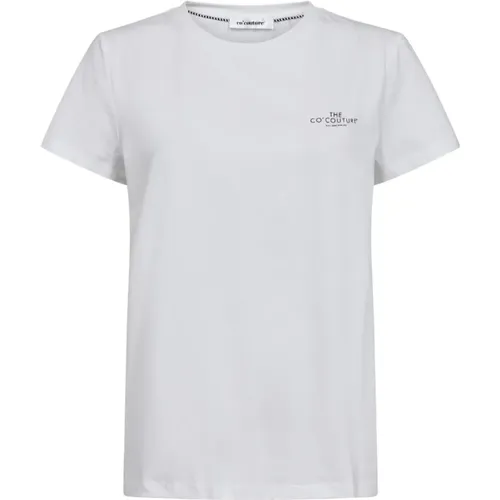 Weißes Logo Tee T-Shirt , Damen, Größe: S - Co'Couture - Modalova