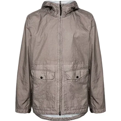 Grey Jacket with Hood and Pockets , male, Sizes: XL - Stone Island - Modalova