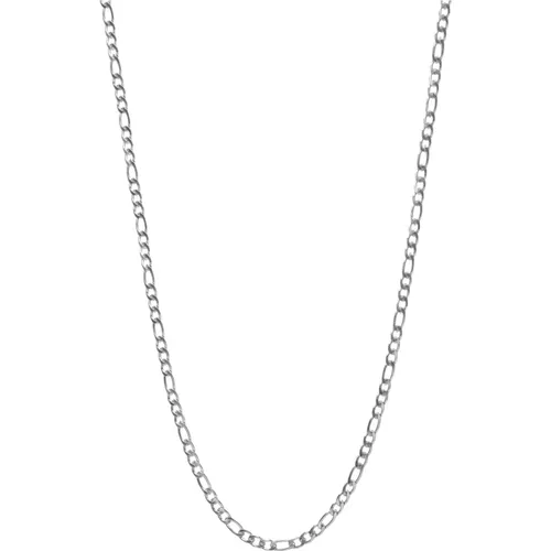 Men`s Silver Figaro Chain in 3mm , male, Sizes: ONE SIZE - Nialaya - Modalova