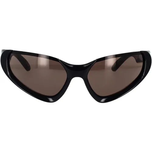 Rechteckige Wraparound-Sonnenbrille , unisex, Größe: 64 MM - Balenciaga - Modalova