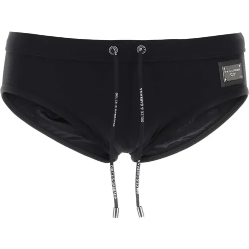 Stretch Nylon Swim Brief , male, Sizes: L, S, XL, 2XL, M - Dolce & Gabbana - Modalova