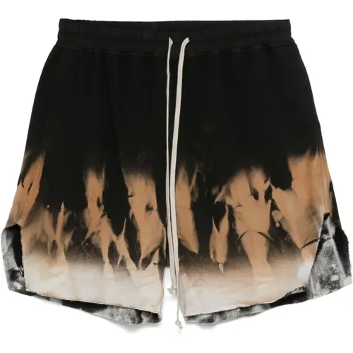 Schwarze lockere Shorts mit Sonnenmotiv - Rick Owens - Modalova