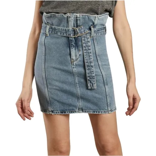 Melay denim belted short skirt , female, Sizes: XS - IRO - Modalova