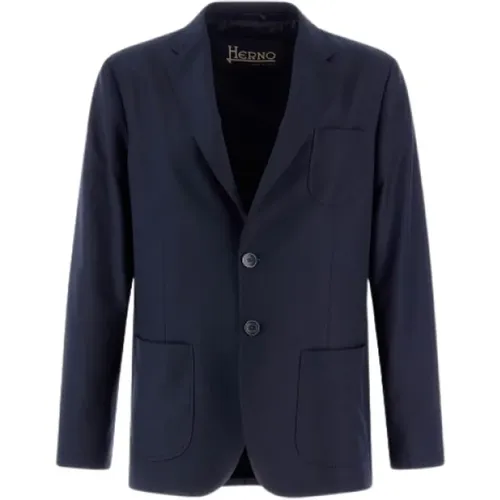 Eleganter Blazer aus Technischem Stoff , Herren, Größe: 2XL - Herno - Modalova