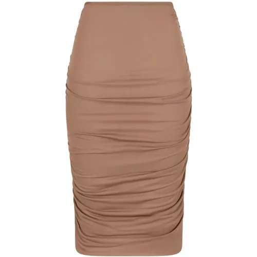Sophisticated Draped Midi Skirt , female, Sizes: S - Dolce & Gabbana - Modalova
