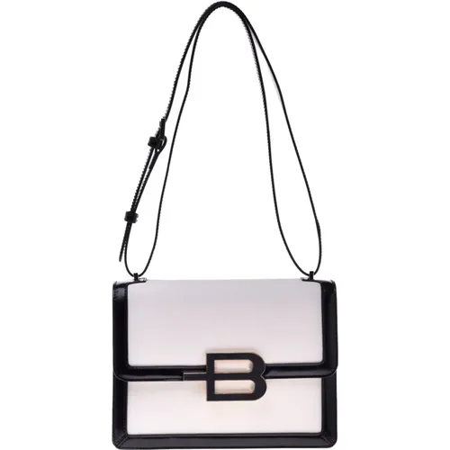 Leather crossbody bag in black and - Baldinini - Modalova