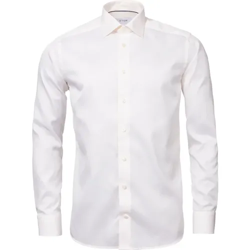 Signature Twill Shirt , male, Sizes: XL, 2XL, 3XL - Eton - Modalova