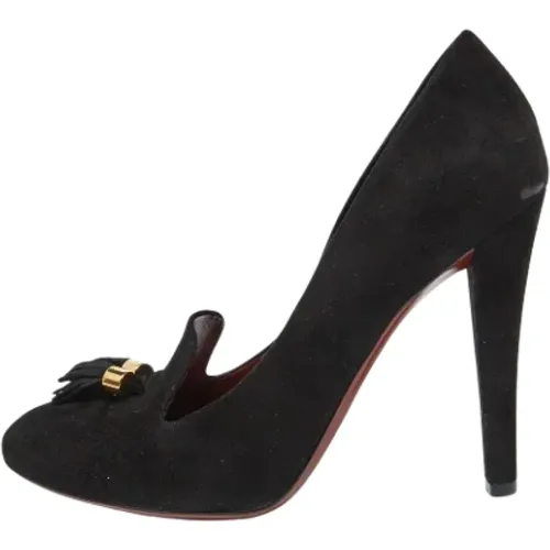 Pre-owned Suede heels , female, Sizes: 6 UK - Gucci Vintage - Modalova