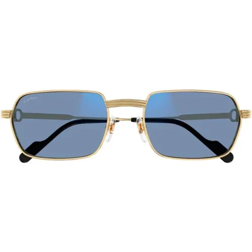 Photochromic Rectangular Metal Sunglasses , unisex, Sizes: 56 MM - Cartier - Modalova