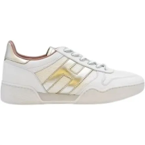 Weiße Sneakers Flache Schuhe , Damen, Größe: 36 EU - Hogan - Modalova