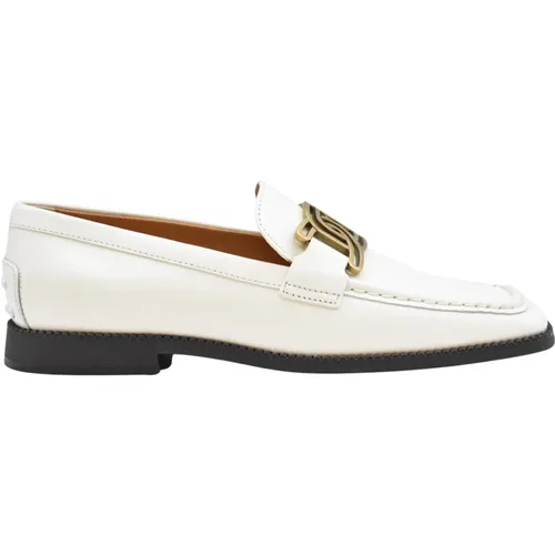 Joghurt Mokassin Flache Gummischuhe , Damen, Größe: 39 EU - TOD'S - Modalova