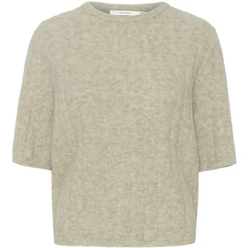 Alphagz Ss Tee Knit Sweater , female, Sizes: L - Gestuz - Modalova