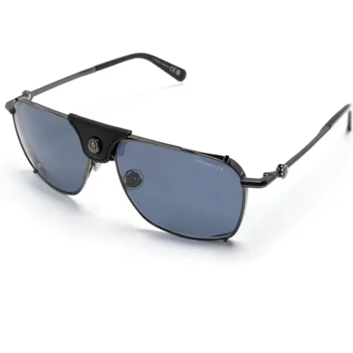 Grey Sunglasses with Original Case , unisex, Sizes: 59 MM - Moncler - Modalova