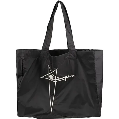 Logo Tote Bag, Schwarz Rick Owens - Rick Owens - Modalova