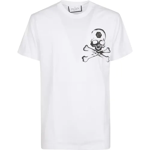 Weißes Gothic Plein T-Shirt , Herren, Größe: XL - Philipp Plein - Modalova
