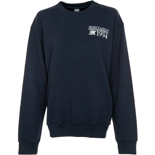 Finish Line Sweatshirt , Herren, Größe: M - Sporty & Rich - Modalova