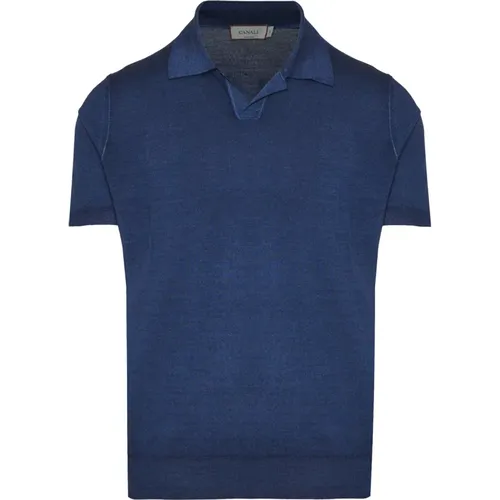Luxury Wool Silk Polo Shirt , male, Sizes: 3XL, L, 2XL - Canali - Modalova