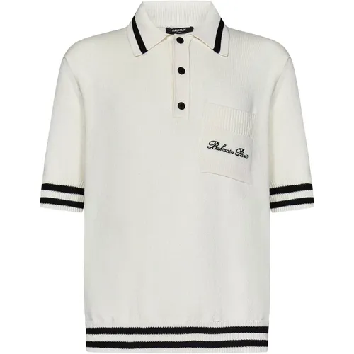 Polo Shirt Aw24 , male, Sizes: L, M - Balmain - Modalova