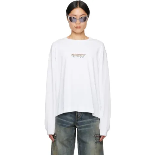 Langarm Boxy Fit T-Shirt , Damen, Größe: L - Givenchy - Modalova