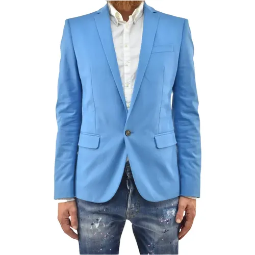 Elegant Men`s Cotton Blazer , male, Sizes: S - Dsquared2 - Modalova