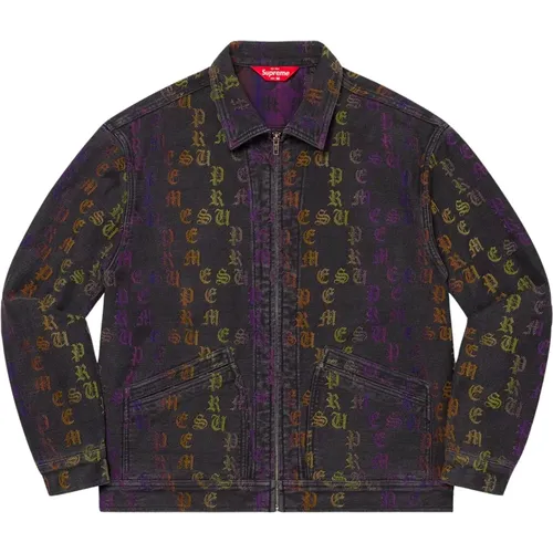 Gradient Jacquard Denim Work Jacket - Supreme - Modalova