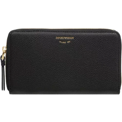 Zip Wallet with Logo and Card Slots , female, Sizes: ONE SIZE - Emporio Armani - Modalova