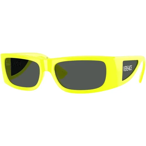 Stylish Sunglasses in Black Frame , male, Sizes: 57 MM - Versace - Modalova