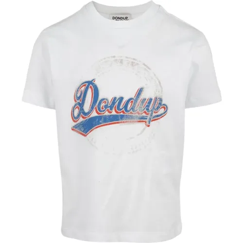 Weiße T-Shirt mit Logo Dondup - Dondup - Modalova