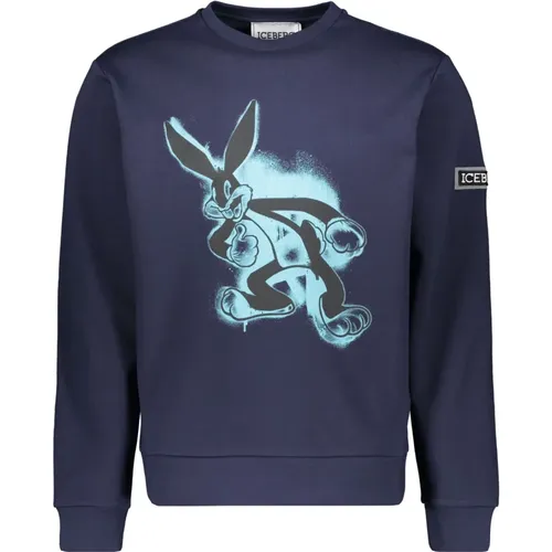 Maxi Print Baumwoll-Sweatshirt , Herren, Größe: 2XL - Iceberg - Modalova