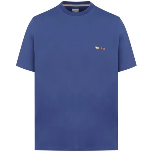 Multi Stripe Embroidery T-Shirt Navy , male, Sizes: 2XL, L, XL, M, S - Paul Smith - Modalova