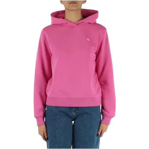 Baumwoll-Hoodie mit Logo-Patch , Damen, Größe: XS - Calvin Klein Jeans - Modalova