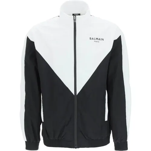 Nylon Logo Jacket , male, Sizes: L - Balmain - Modalova
