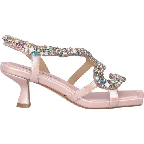 Rhinestone Kitten Sandal , Damen, Größe: 40 EU - Alma en Pena - Modalova