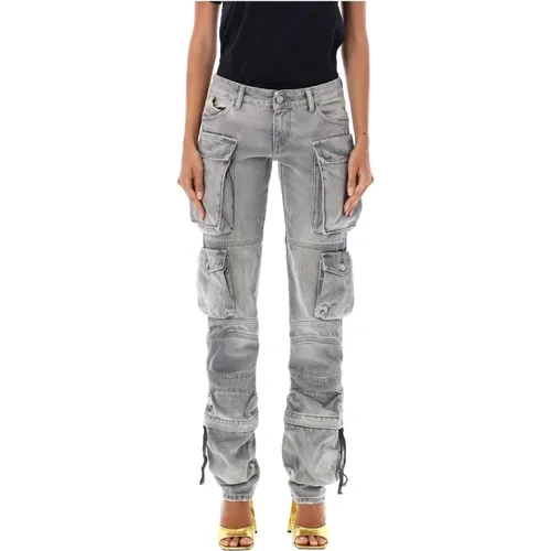 Grey Straight Jeans Aw23 , female, Sizes: W26 - The Attico - Modalova