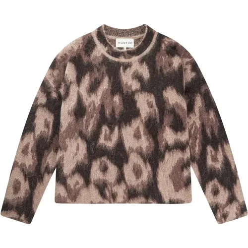 All-Over Print Sweater , female, Sizes: M, 2XL, L - Munthe - Modalova