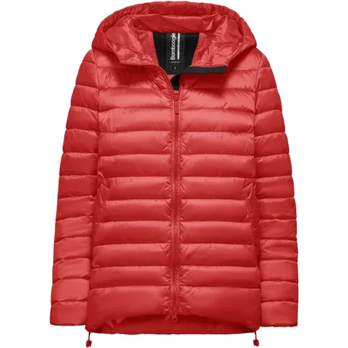Shiny Nylon Hooded Padded Jacket , female, Sizes: M, S, XL, 2XL, L - BomBoogie - Modalova