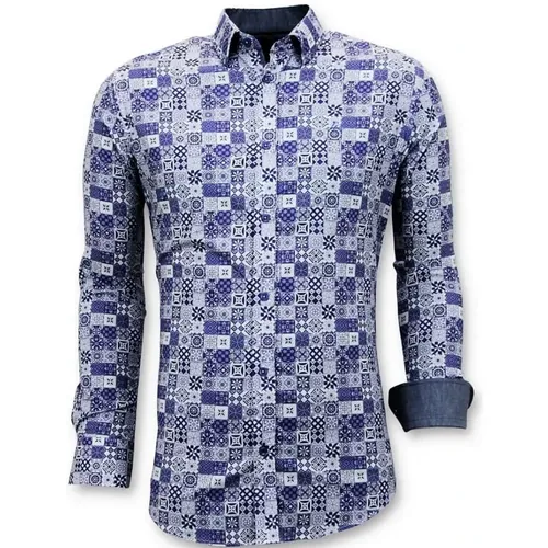 Trendige Luxus-Hemden für Männer - Digitaldruck - 3055 , Herren, Größe: M - Gentile Bellini - Modalova