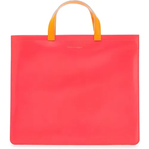 Fluoreszierende Leder-Tote-Tasche - Comme des Garçons - Modalova