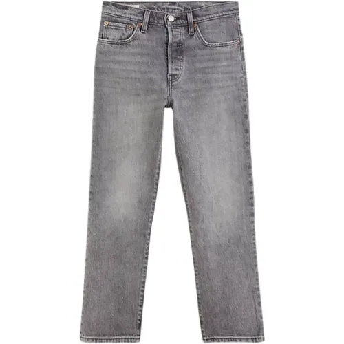 Levi's , 501 Crop Grey Jeans , female, Sizes: W25 - Levis - Modalova