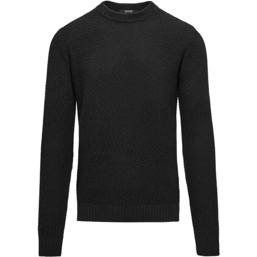 Cotton-Wool Knit Round Neck Pullover , male, Sizes: M, XL, S, XS, L, 2XL - BomBoogie - Modalova