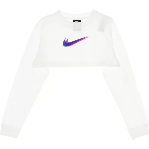Crop Top mit Kurzen Ärmeln - Streetwear Kollektion - Nike - Modalova